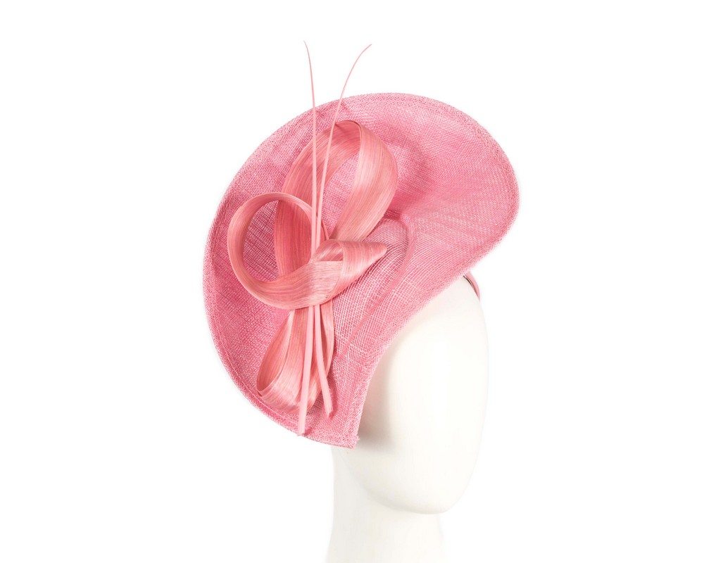Large dusty pink sinamay fascinator by Max Alexander - Hats From OZ | MA872DP Large dusty pink sinamay fascinator by Max Alexander - Hats From OZ