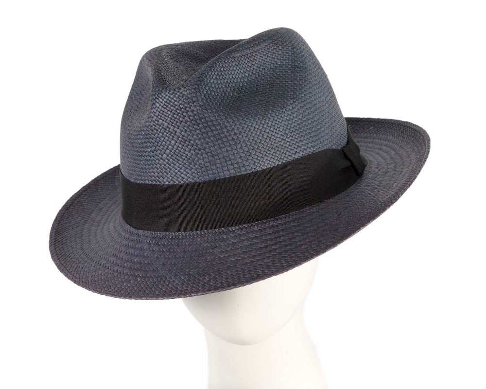 Navy Ecuadorian Panama Brisa Hat Trilby Fedora - Hats From OZ | AV21223N Navy Ecuadorian Panama Brisa Hat Trilby Fedora - Hats From OZ