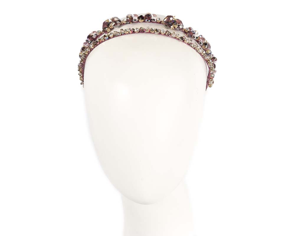 Thin and shiny purple fascinator headband - Hats From OZ | CU681PR Thin and shiny purple fascinator headband - Hats From OZ